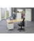 Schreibtisch-Büromöbel-Set BASE L 274083, 72cm (H), 160x80cm (BxT), rechteckig, buche / lichtgrau