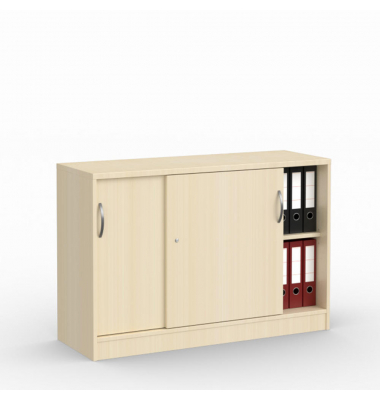 Schiebet&uuml;renschrank MULTI M 259009, abschlie&szlig;bar, 2x2 OH, ahorn, 120x80,5x42cm (BxHxT)