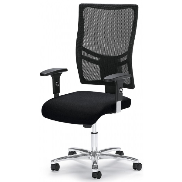 4251635603845 - Bürodrehstuhl COMFORT R NET BIG DELUXE schwarz schwarz chrom mit Armlehnen bis 110kg ohne Kopfstütze 4251635603845 Deskin 4251635603845 - Bürodrehstuhl COMFORT R NET BIG DELUXE schwarz schwarz chrom mit Armlehnen bis 110kg ohne Kopfstütze 4251635603845 Deskin