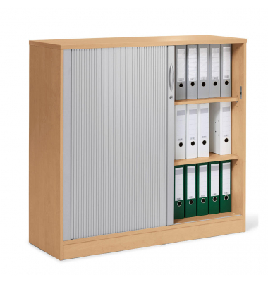 Rollladenschrank MULTI M 259019, abschlie&szlig;bar, 2x3 OH, buche/alusilber, 120x114x42cm (BxHxT)