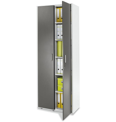 Aktenschrank EVO 275228, abschlie&szlig;bar, 2x6 OH, anthrazit/wei&szlig;, 120x221,5x42cm (BxHxT)