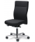 Bürodrehstuhl D001, schwarz / silber, bis 110kg, ohne Kopfstütze