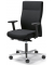 Bürodrehstuhl D001, schwarz / silber, bis 110kg, ohne Kopfstütze