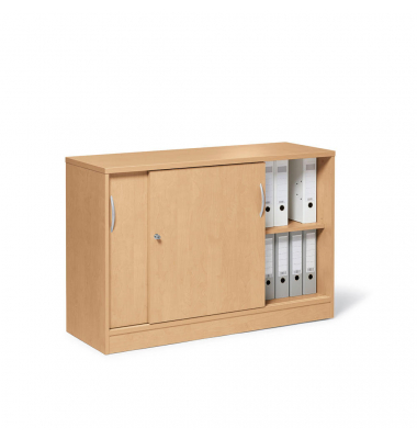 Schiebet&uuml;renschrank MULTI M 259005, abschlie&szlig;bar, 2x2 OH, buche, 120x80,5x42cm (BxHxT)