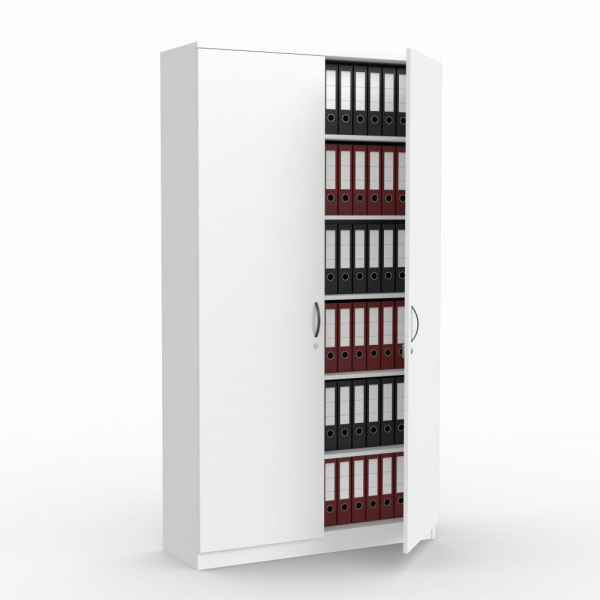 4251635604514 - Flügeltürenschrank MULTI M 272042 abschließbar 2x6 OH weiß 120x220x42cm (BxHxT) 4251635604514 Deskin