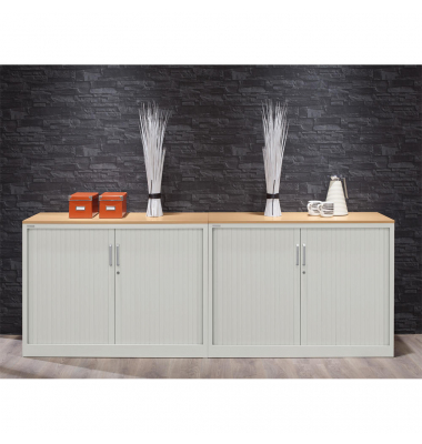 Rollladenschrank BASE L 247715, abschlie&szlig;bar, 2 OH, lichtgrau, 120x84,5x42cm (BxHxT)