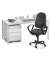 Schreibtisch BASE L, 72cm (H), 160x80cm (BxT), rechteckig, lichtgrau / lichtgrau