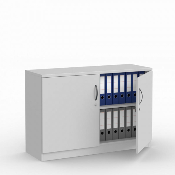 4251635604668 - Flügeltürenschrank MULTI M 272027 abschließbar 2x2 OH lichtgrau 120x805x42cm (BxHxT) 4251635604668 Deskin