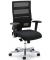 Bürodrehstuhl ecoNet, schwarz/schwarz / silber, bis 110kg, ohne Kopfstütze