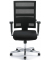 Bürodrehstuhl ecoNet, schwarz/schwarz / silber, bis 110kg, ohne Kopfstütze