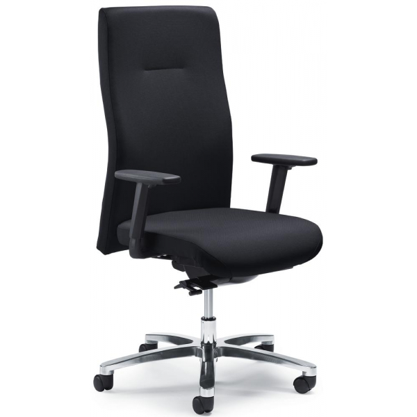 4251635604859 - Bürodrehstuhl BIG STAR 20 schwarz   silber mit Armlehnen bis 150kg ohne Kopfstütze 4251635604859 Deskin