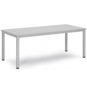 Besprechungstisch 259703, 72cm (H), 180x80cm (BxT), 8 Personen, rechteckig, lichtgrau / silber