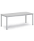 Besprechungstisch BASE-MODUL Q, 72cm (H), 180x80cm (BxT), 8 Personen, rechteckig, lichtgrau / silber