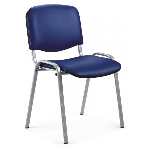 4251635604910 - Besucherstuhl ISO blau   silber ohne Armlehnen 4-Fuß-Gestell 4251635604910 Deskin