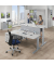 Sitz-Steh-Schreibtisch Comfort MULTI M, elektrisch h&ouml;henverstellbar, 65,5-103,5cm (H), 120x80cm (BxT), rechteckig, lichtgrau / s