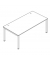 Schreibtisch Comfort MULTI M, manuell höhenverstellbar, 62-82cm (H), 160x80cm (BxT), rechteckig, lichtgrau / silber