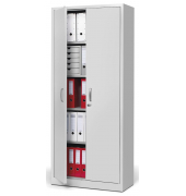 Stahlschrank BASE L 220957, abschlie&szlig;bar, 5 OH, lichtgrau, 120x195x42cm (BxHxT)