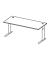 Schreibtisch Comfort M Multi M, manuell höhenverstellbar, 64-84cm (H), 180x80cm (BxT), rechteckig, buche / silber
