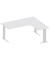 Schreibtisch Jumboform Basic M MULTI M, 74cm (H), 180x160cm (BxT), L-Form, lichtgrau / silber