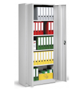 Stahlschrank BASE L 131124, abschlie&szlig;bar, 5 OH, lichtgrau, 80x195x38cm (BxHxT)