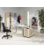 Schreibtisch Comfort MULTI M, manuell höhenverstellbar, 62-82cm (H), 160x80cm (BxT), rechteckig, ahorn / silber