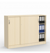 Schiebet&uuml;renschrank MULTI M 273442, abschlie&szlig;bar, 2x3 OH, ahorn, 160x114,5x42cm (BxHxT)