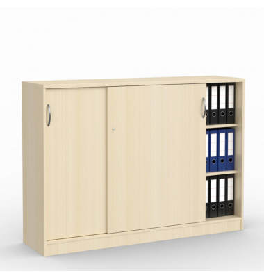 Schiebet&uuml;renschrank MULTI M 273442, abschlie&szlig;bar, 2x3 OH, ahorn, 160x114,5x42cm (BxHxT)