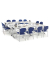 Klapptisch MODUL, 140x70cm (BxT), 73cm (H), Holz, rechteckig, lichtgrau / chrom