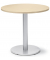 Konferenztisch MODUL, 73,5cm (H), 80x80cm (BxT), 4 Personen, rund, ahorn / silber