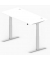 Sitz-Steh-Schreibtisch Comfort MULTI M pro, elektrisch h&ouml;henverstellbar, 64-130cm (H), 160x80cm (BxT), rechteckig, wei&szlig; / silber