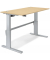 Sitz-Steh-Schreibtisch BASIC MULTI M, elektrisch höhenverstellbar, 72,5-114cm (H), 120x80cm (BxT), rechteckig, ahorn / silber