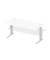 Schreibtisch Comfort M MULTI M, manuell höhenverstellbar, 64-84cm (H), 160x80cm (BxT), rechteckig, weiß / silber