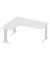 Schreibtisch Jumboform Basic M MULTI M, 74cm (H), 180x160cm (BxT), L-Form, lichtgrau / silber
