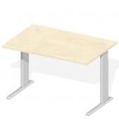 Schreibtisch Comfort M MULTI M, manuell höhenverstellbar, 64-84cm (H), 120x80cm (BxT), rechteckig, ahorn / silber