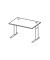 Schreibtisch Comfort M MULTI M, manuell höhenverstellbar, 64-84cm (H), 120x80cm (BxT), rechteckig, ahorn / silber