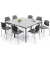Besprechungstisch 221509, 72cm (H), 160x80cm (BxT), 6 Personen, rechteckig, lichtgrau / anthrazit