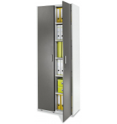 Aktenschrank EVO 271040, abschlie&szlig;bar, 2x6 OH, wei&szlig;/anthrazit, 80x221,5x42cm (BxHxT)