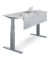 Sitz-Steh-Schreibtisch Comfort Multi M Pro, elektrisch höhenverstellbar, 64-130cm (H), 120x80cm (BxT), rechteckig, lichtgrau / s