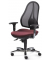 Bürodrehstuhl COMFORT NET DELUXE, schwarz/Bordeaux / chrom, mit Armlehnen, bis 110kg, ohne Kopfstütze