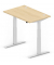 Sitz-Steh-Schreibtisch Comfort MULTI M pro, elektrisch h&ouml;henverstellbar, 64-130cm (H), 120x80cm (BxT), rechteckig, buche / silbe