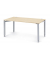Schreibtisch CONCEPT LINE, manuell h&ouml;henverstellbar, 68-82cm (H), 160x80cm (BxT), rechteckig, ahorn / silber