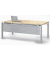 Schreibtisch CONCEPT LINE, manuell höhenverstellbar, 68-82cm (H), 160x80cm (BxT), rechteckig, ahorn / silber