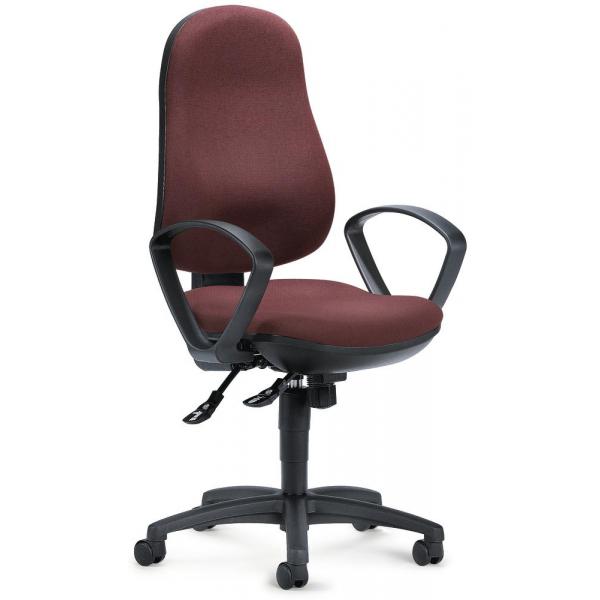 4251635606976 - Bürodrehstuhl COMFORT I bordeaux schwarz mit Armlehnen bis 110kg ohne Kopfstütze 4251635606976 Deskin 4251635606976 - Bürodrehstuhl COMFORT I bordeaux schwarz mit Armlehnen bis 110kg ohne Kopfstütze 4251635606976 Deskin