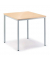 Besprechungstisch Deskin-Line, 72cm (H), 80x80cm (BxT), 4 Personen, quadratisch, buche / silber