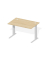 Schreibtisch Comfort M MULTI M, manuell höhenverstellbar, 64-84cm (H), 120x80cm (BxT), rechteckig, buche / silber