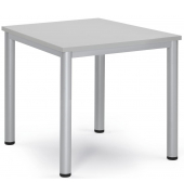 Besprechungstisch 259676, 72cm (H), 80x80cm (BxT), 4 Personen, quadratisch, lichtgrau / silber