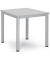 Besprechungstisch BASE-MODUL Q, 72cm (H), 80x80cm (BxT), 4 Personen, quadratisch, lichtgrau / silber