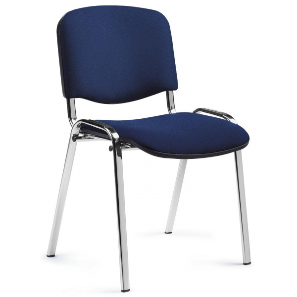 4251635607416 - Besucherstuhl ISO S blau   chrom ohne Armlehnen 4-Fuß-Gestell 4251635607416 Deskin