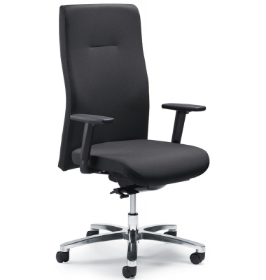 Bürodrehstuhl BIG STAR 20, anthrazit / silber, mit Armlehnen, bis 150kg, ohne Kopfstütze