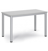 Besprechungstisch 259679, 72cm (H), 120x60cm (BxT), 6 Personen, rechteckig, lichtgrau / silber